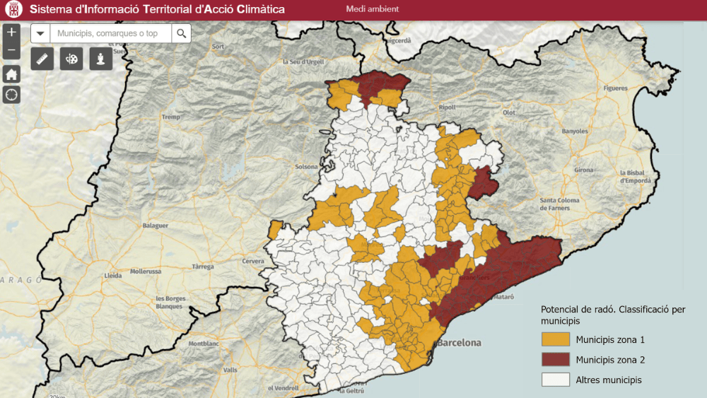 Mapa del potencial de radó